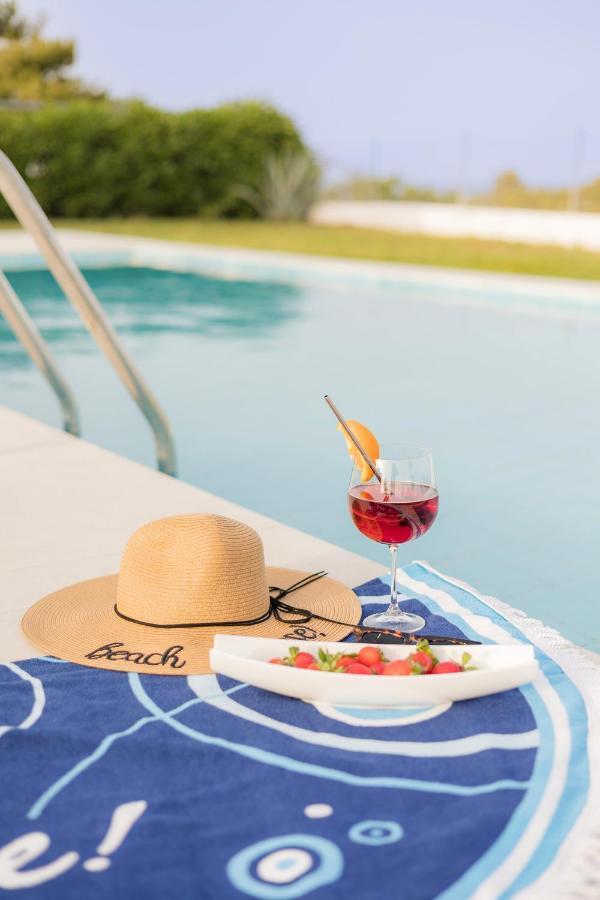 Villa Santa Maria With Private Pool And Sea View Afantou Eksteriør bilde